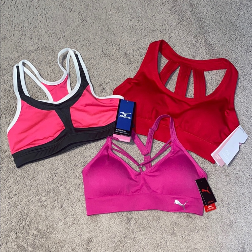 NWT - 3 Small Sports Bras (Puma, Mizuno, & LEG3ND)